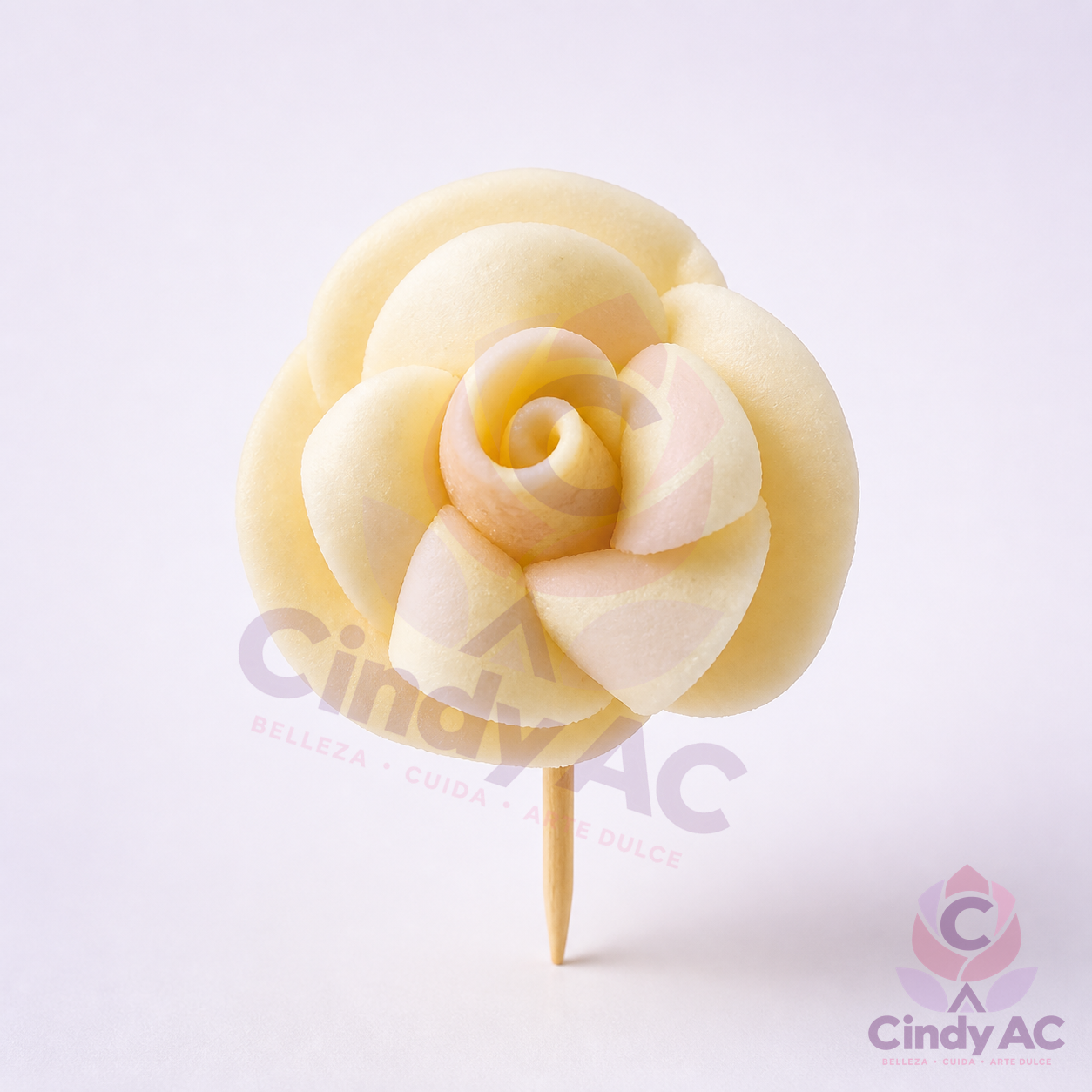 Rosa Cecilia artesanal comestible — Marfil