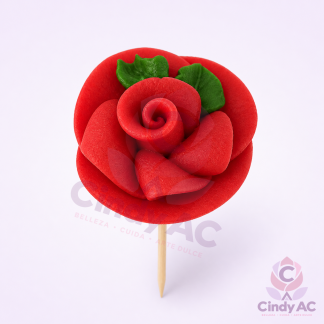 Rosa Cecilia artesanal de autor — Roja